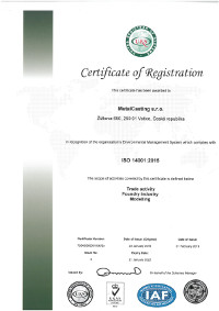 ISO 14001 CERTIFICATE
